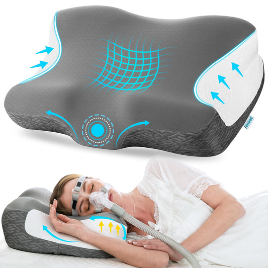 Elviros oreiller face avant montrant la forme ergonomique et confort amélioré
