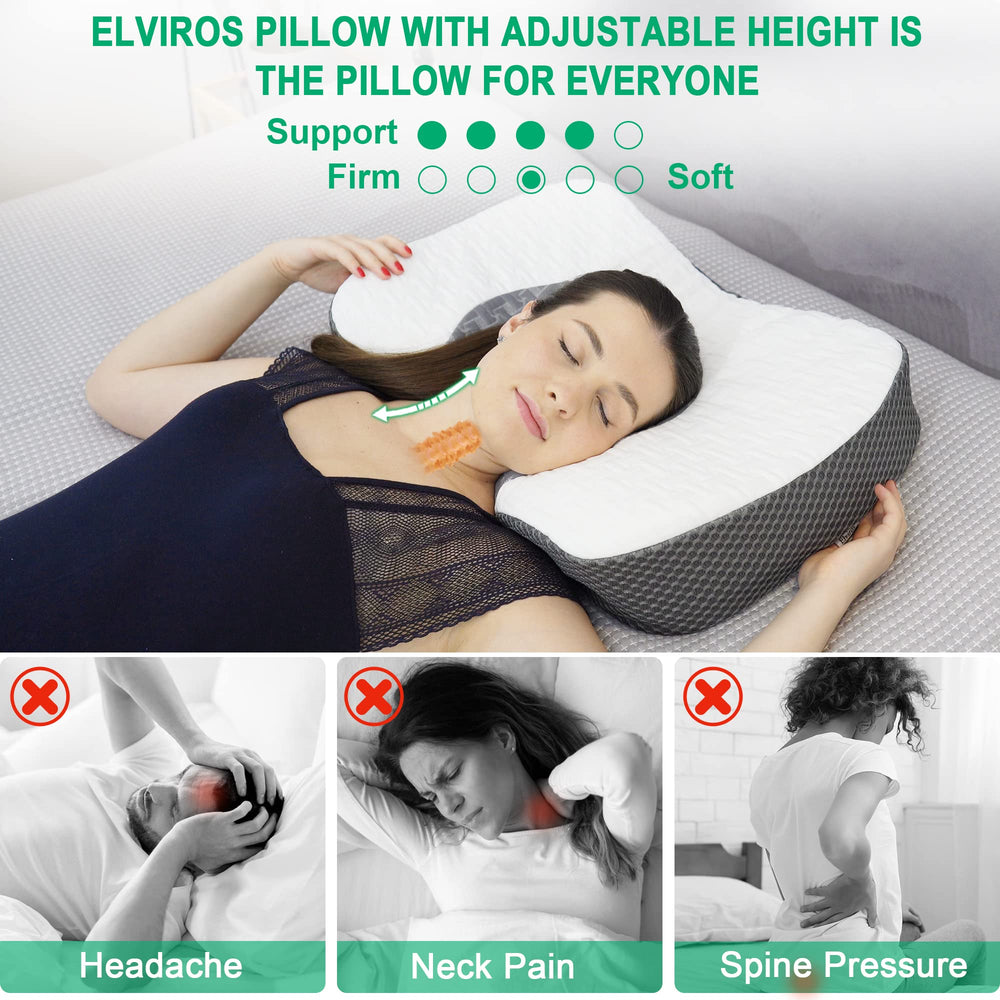 Elviros oreiller posé sur un lit décoré pour un rendu lifestyle apaisant