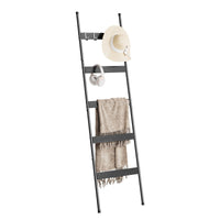 Porte-plaid ELYKEN noir avec couverture, chapeau et casque suspendus