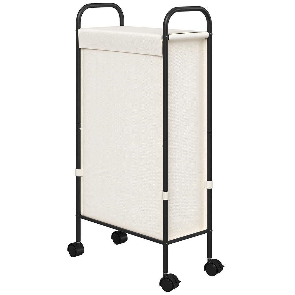 ELYKEN vue avant du panier à linge montrant compactage et rangement