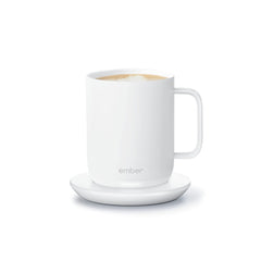 Ember mug 2 vue de face blanche, design élégant et moderne utile au bureau