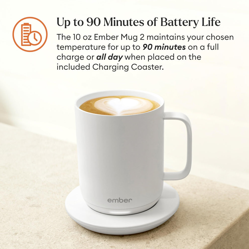 Ember mug 2 gros plan du revêtement résistant, finition anti-rayures bénéfique