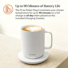 Ember mug 2 gros plan du revêtement résistant, finition anti-rayures bénéfique