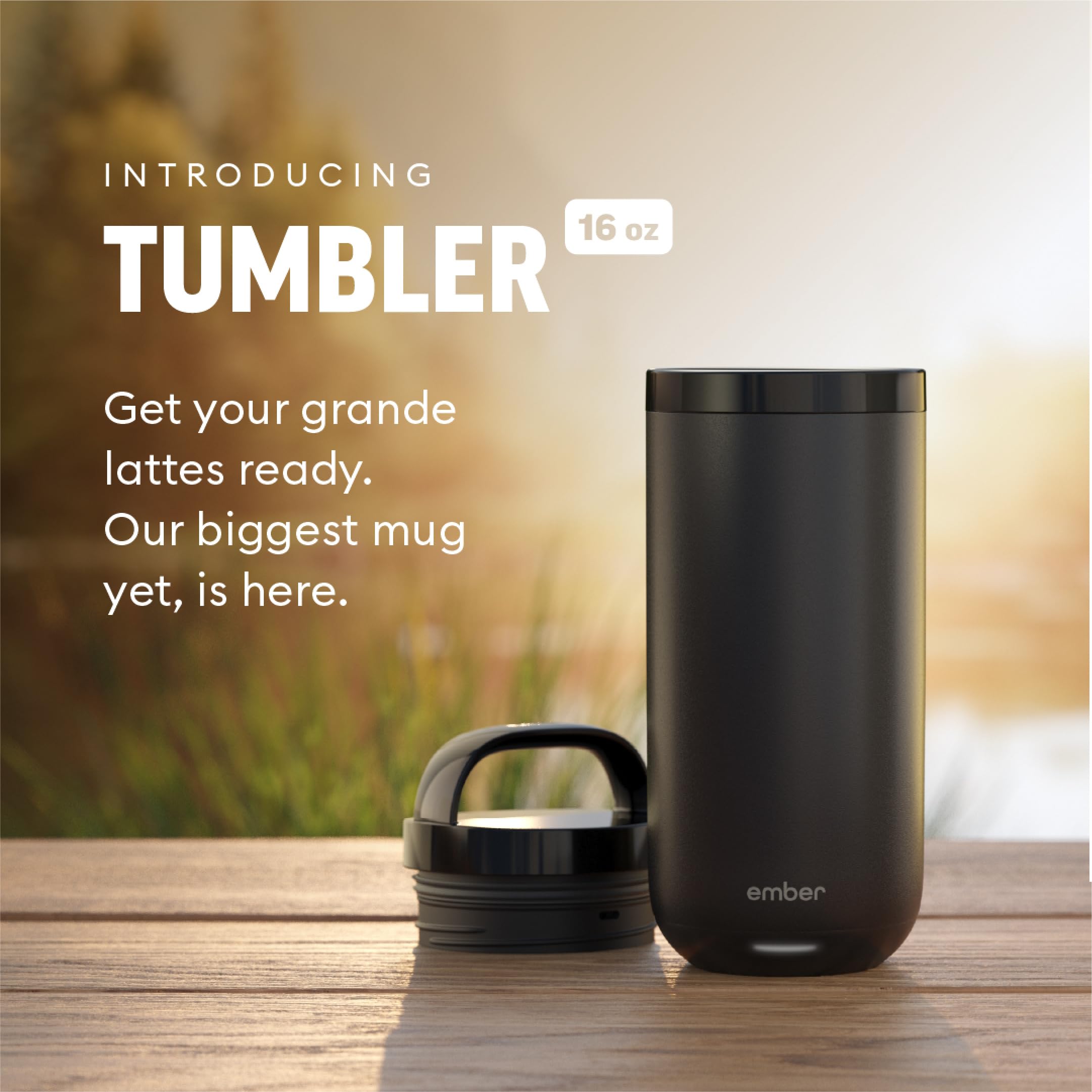 Ember Tumbler gros plan finition texturée offrant prise sûre et esthétique