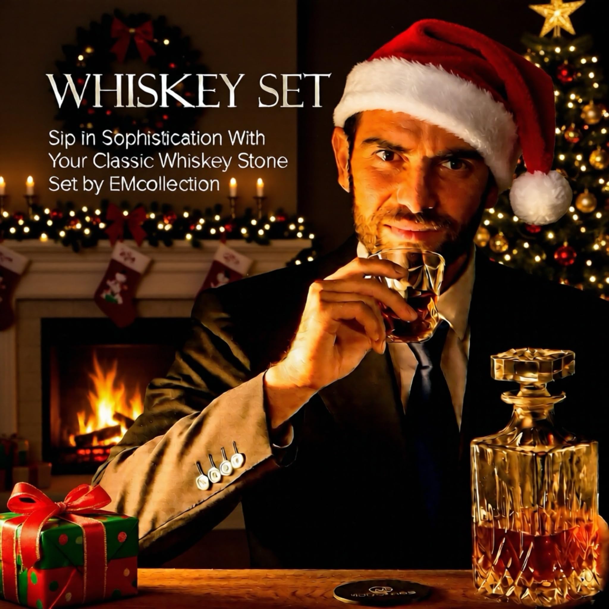 EMCOLLECTION gros plan sur une pierre à whisky montrant la texture et refroidissement efficace
