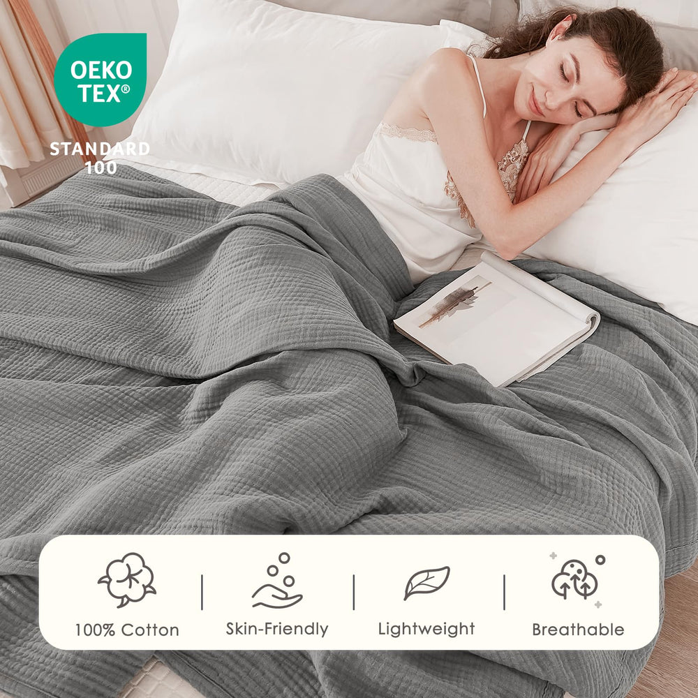 EMME détail texture gaze coton doux pour confort respirant
