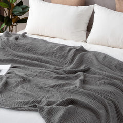 EMME plaid sur lit taille queen pour couchage et décoration pratique