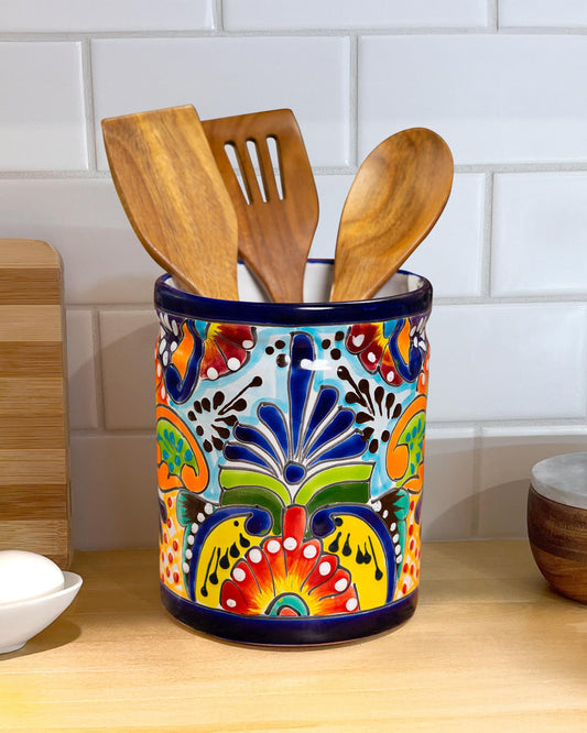 Enchanted Talavera face avant du pot montrant couleurs et fonction organise