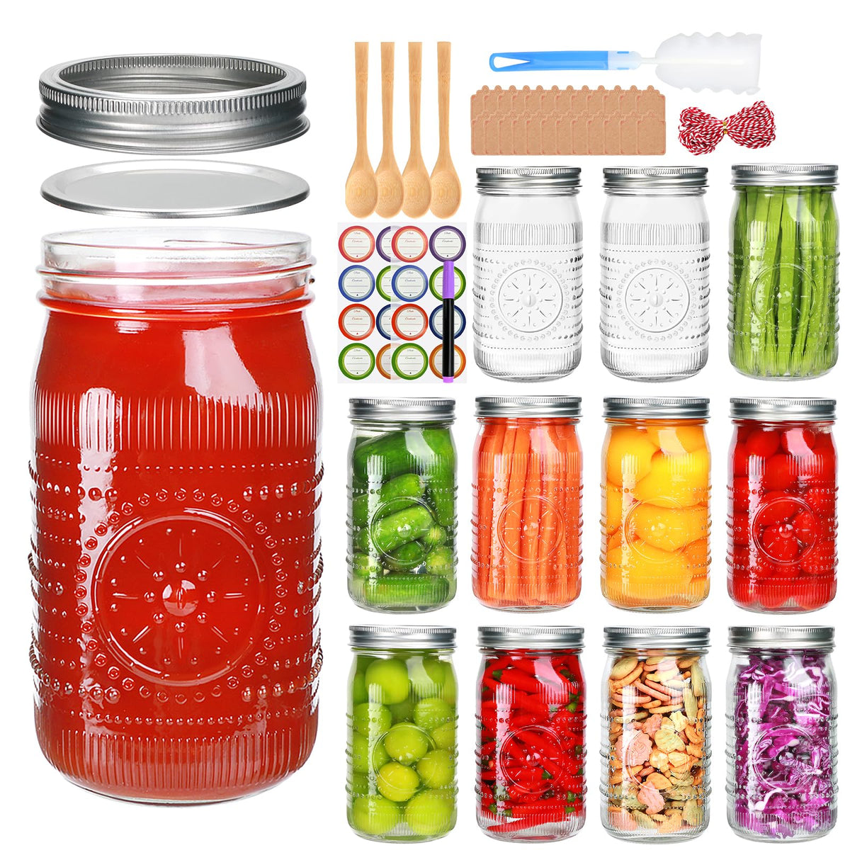 Encheng bocal devanture 32oz montrant verre clair et stabilité