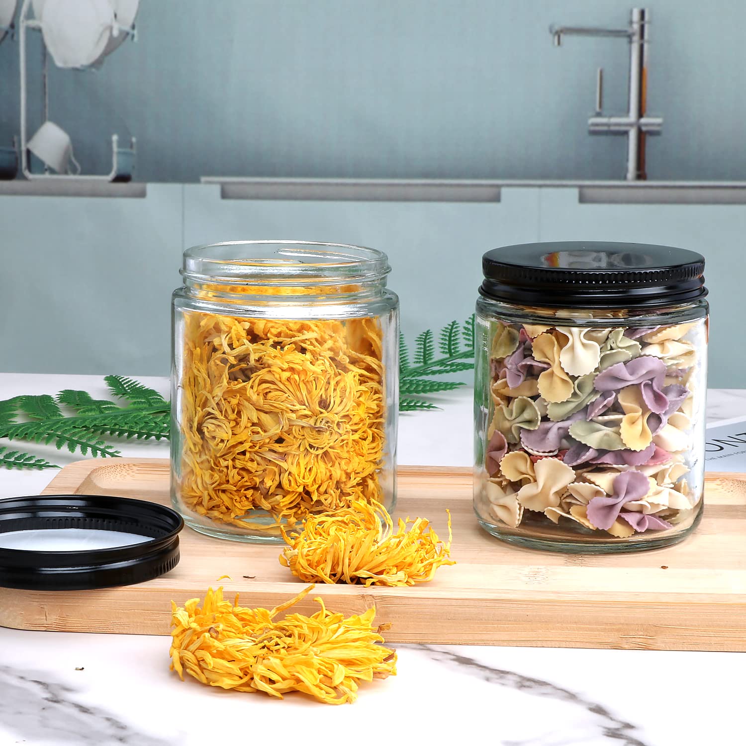 Encheng bocaux présentés avec bougies maison style professionnel