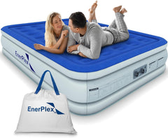 EnerPlex face avant du matelas gonflable montrant l'emballage pratique et l'aspect fini