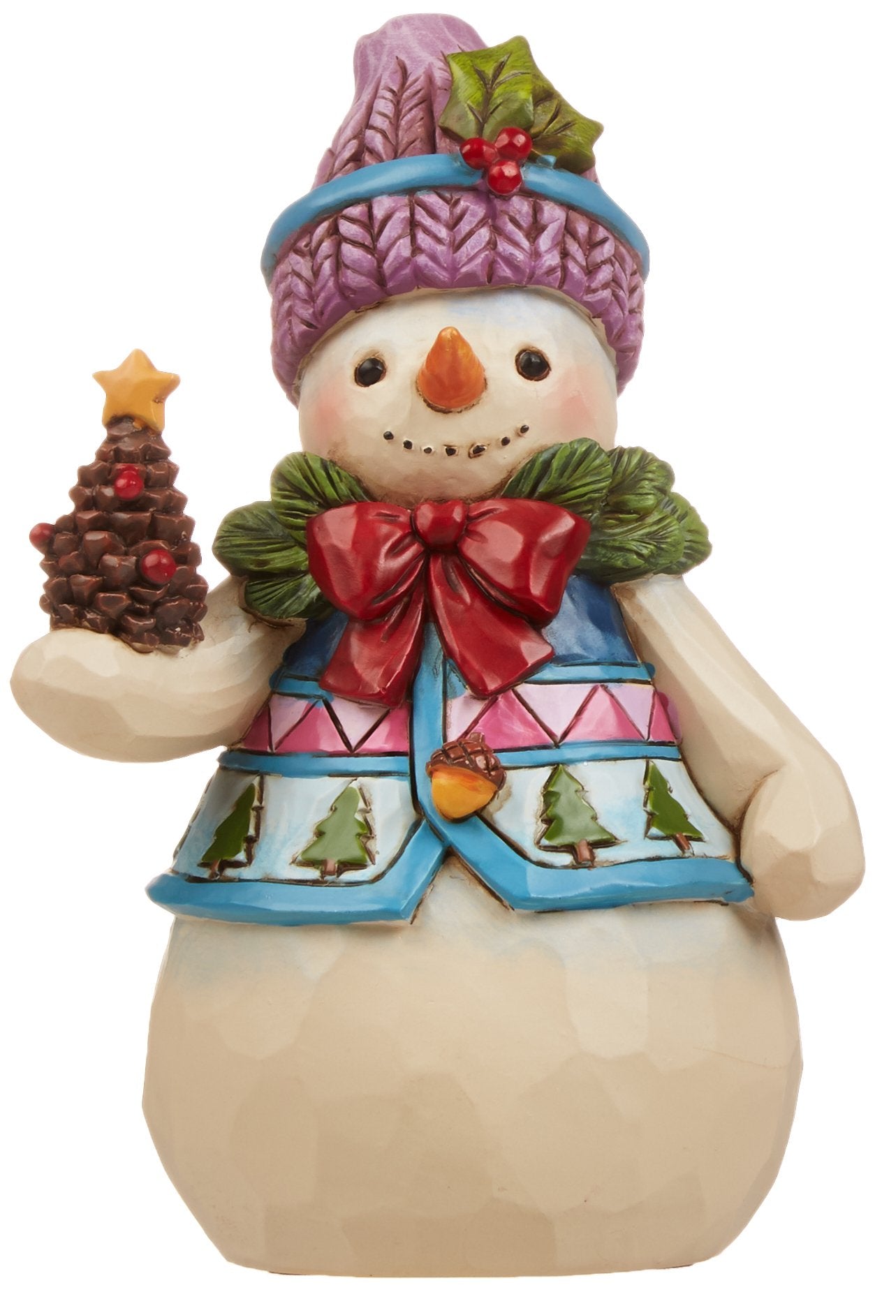 Enesco Jim Shore vue de face montrant l’expression charmante et la finition artisanale