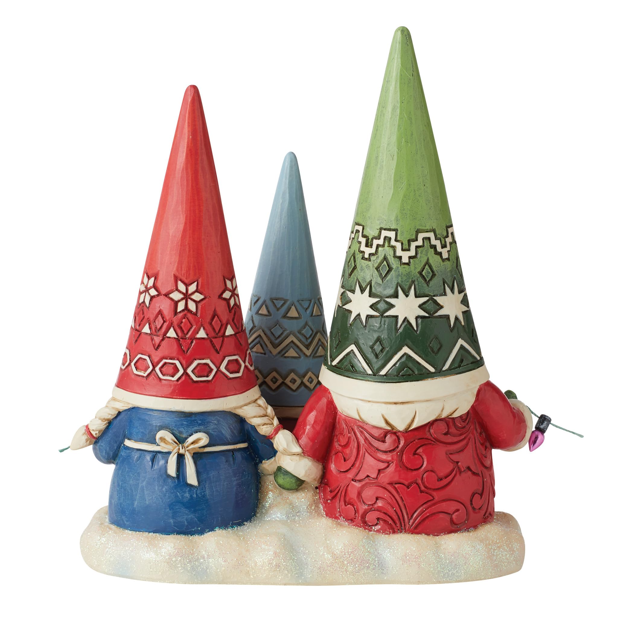 Enesco Jim Shore gros plan sur motifs quilt et peinture à la main détaillée