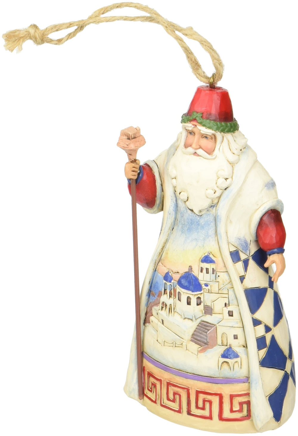 Enesco Jim Shore ornement face avant montrant détails peints et finition laurier