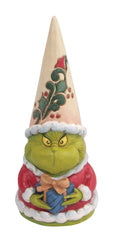 Enesco Jim Shore gnome Grinch face avant montrant son sourire et finition peinte à la main