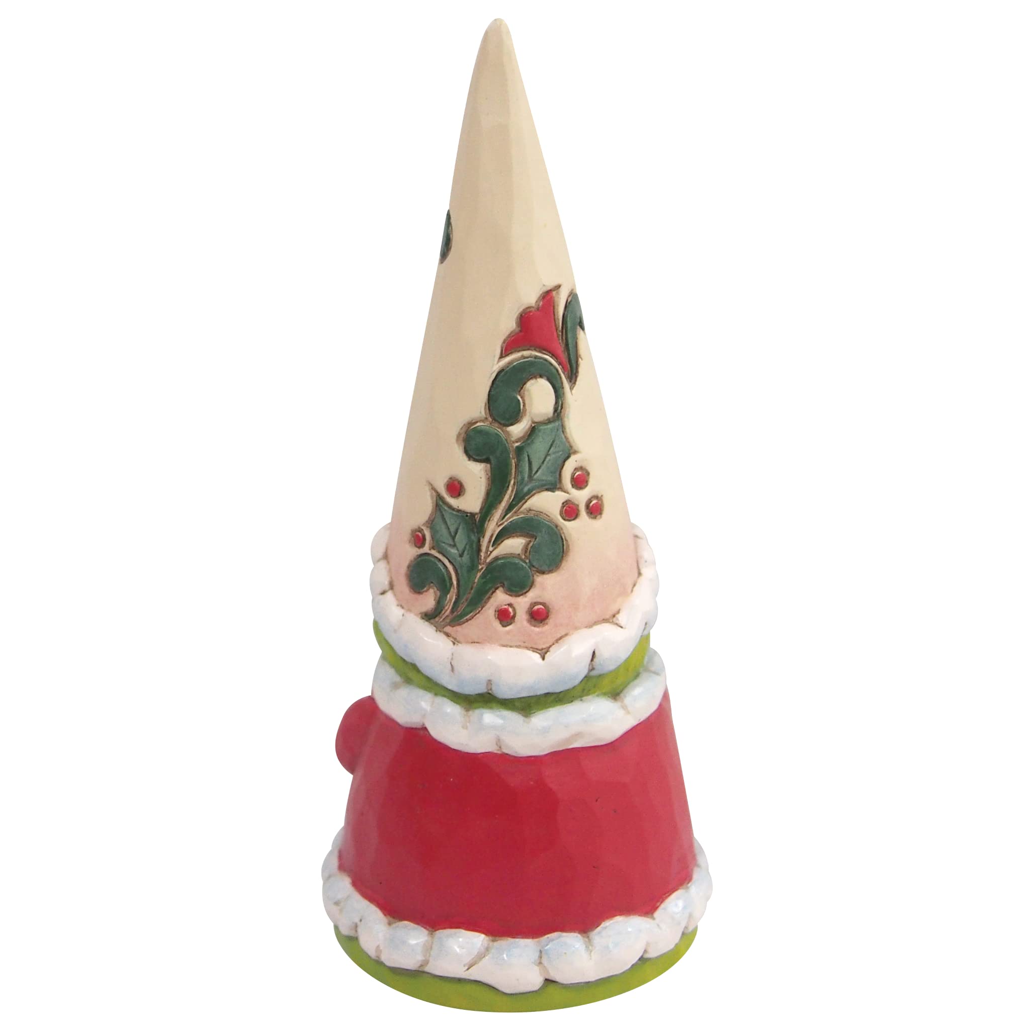 Enesco Jim Shore gnome Grinch profil, chapeau texturé style quilt, détail artisanal visible
