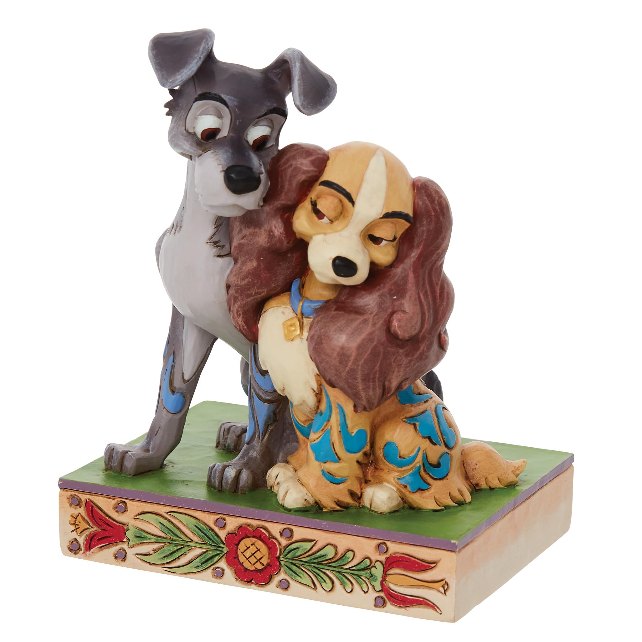 Profil de la figurine Enesco Jim Shore montrant silhouette et posture affectueuse