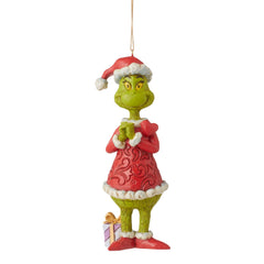 Enesco Jim Shore Le Grinch face avant sur sapin, apporte charme festif