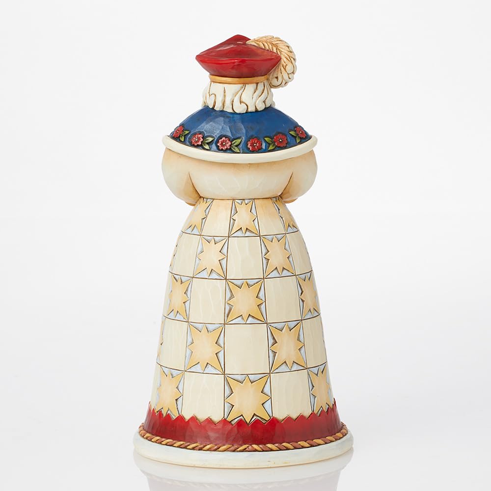 Enesco Jim Shore gros plan texture et gravure en résine mettant en valeur la qualité artisanale