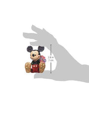 Enesco Mini Mickey gros plan peinture à la main montrant motifs folk art