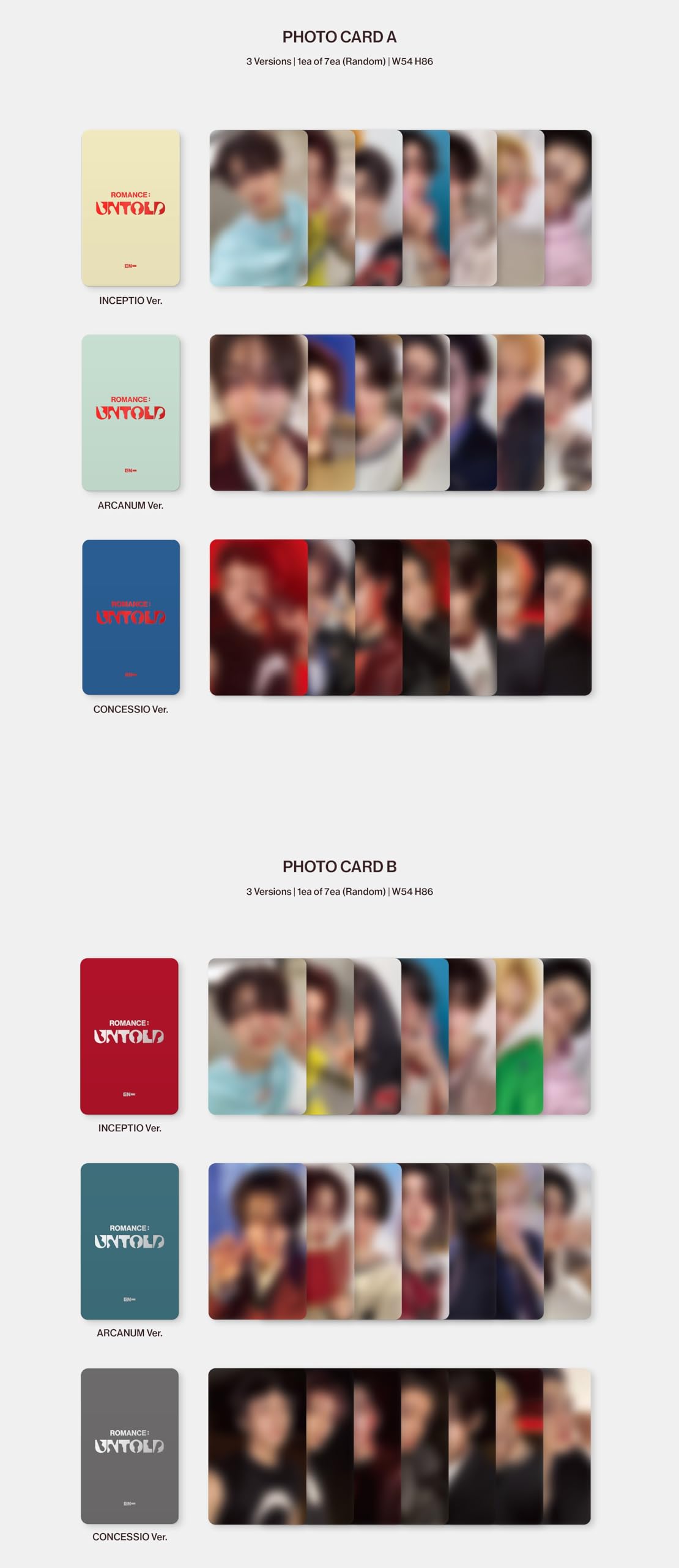 ENHYPEN assortiment de photocards aléatoires pour collectionneurs