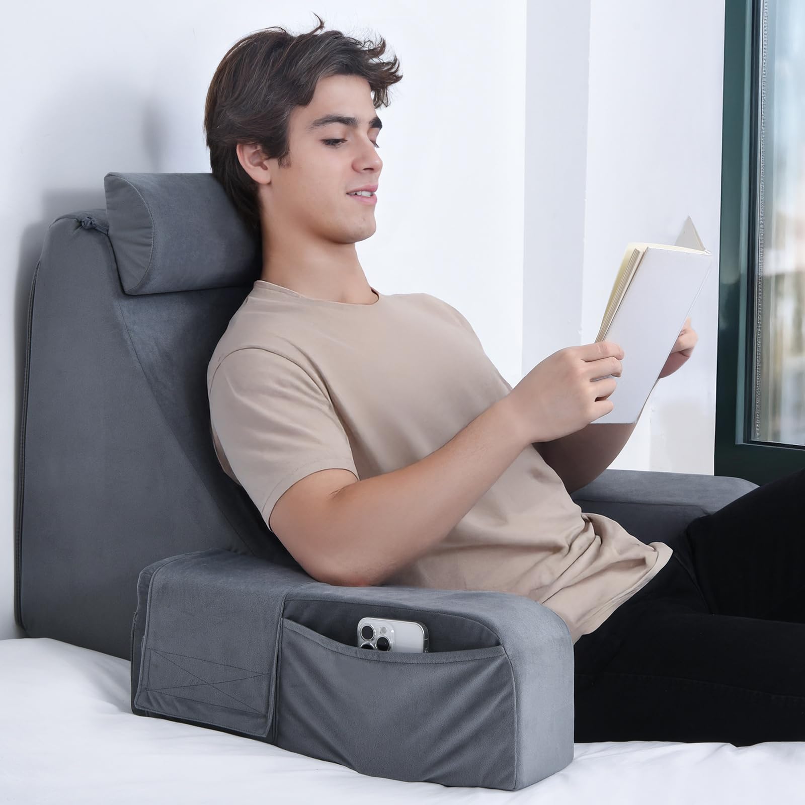 ENITYA coussin de lecture face avant montrant soutien ferme