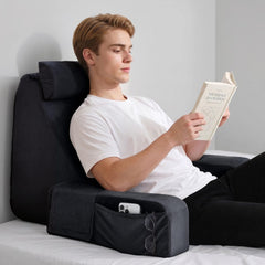 ENITYA vue de face du coussin de lecture montrant son soutien ferme
