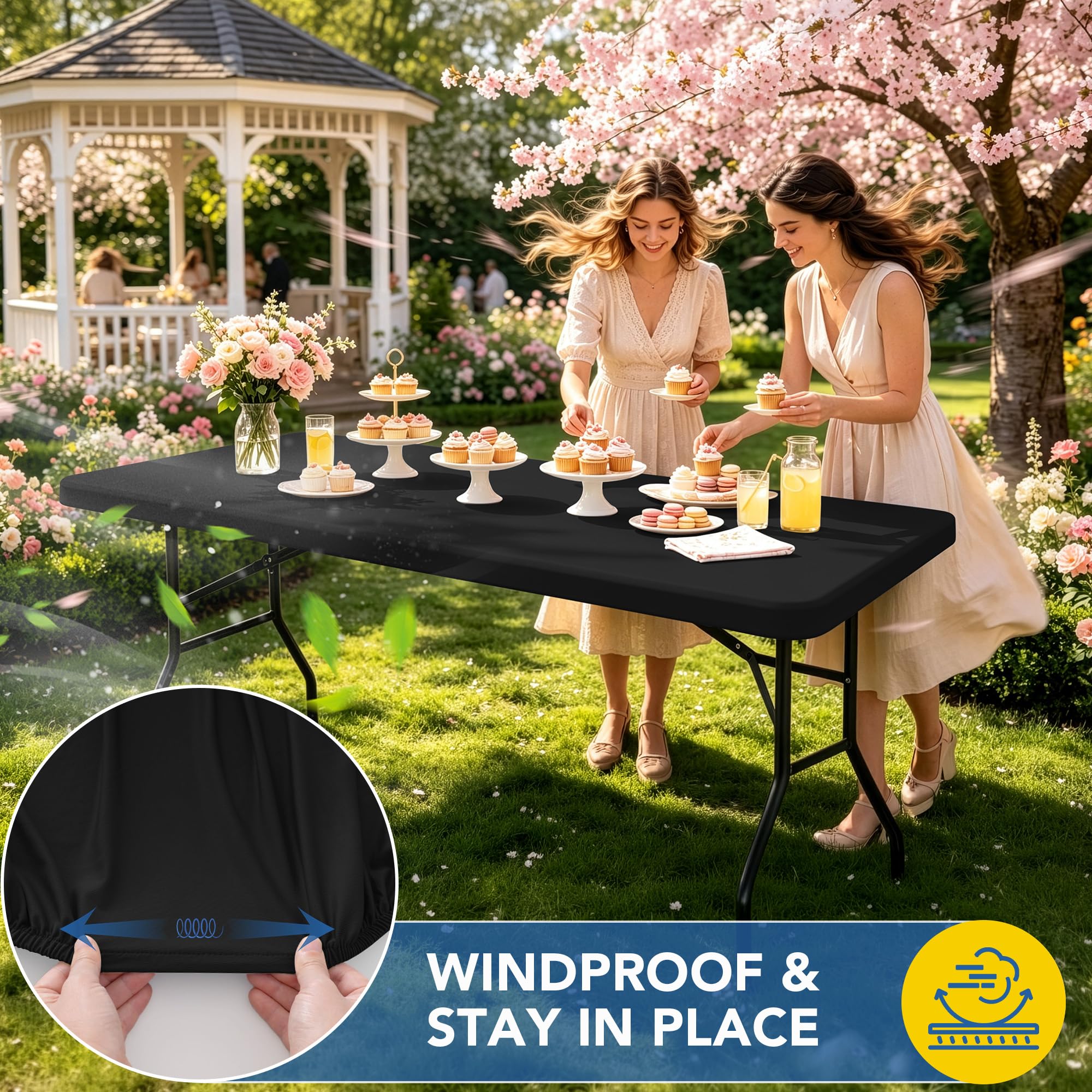 Enjoyidea coin de table ajusté par la housse, tenue antidérapante