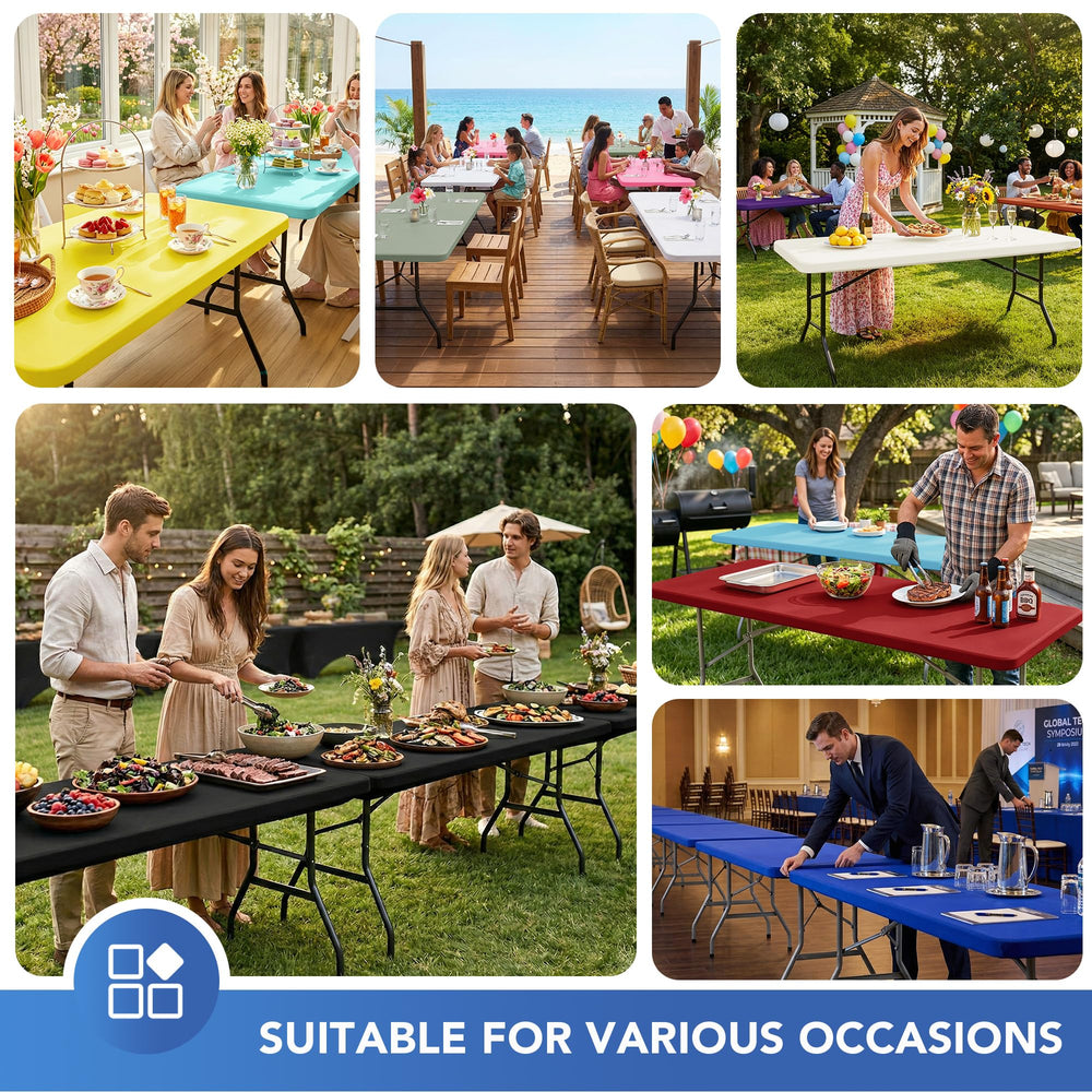 Enjoyidea comparaison taille sur table 8 ft, adaptation parfaite