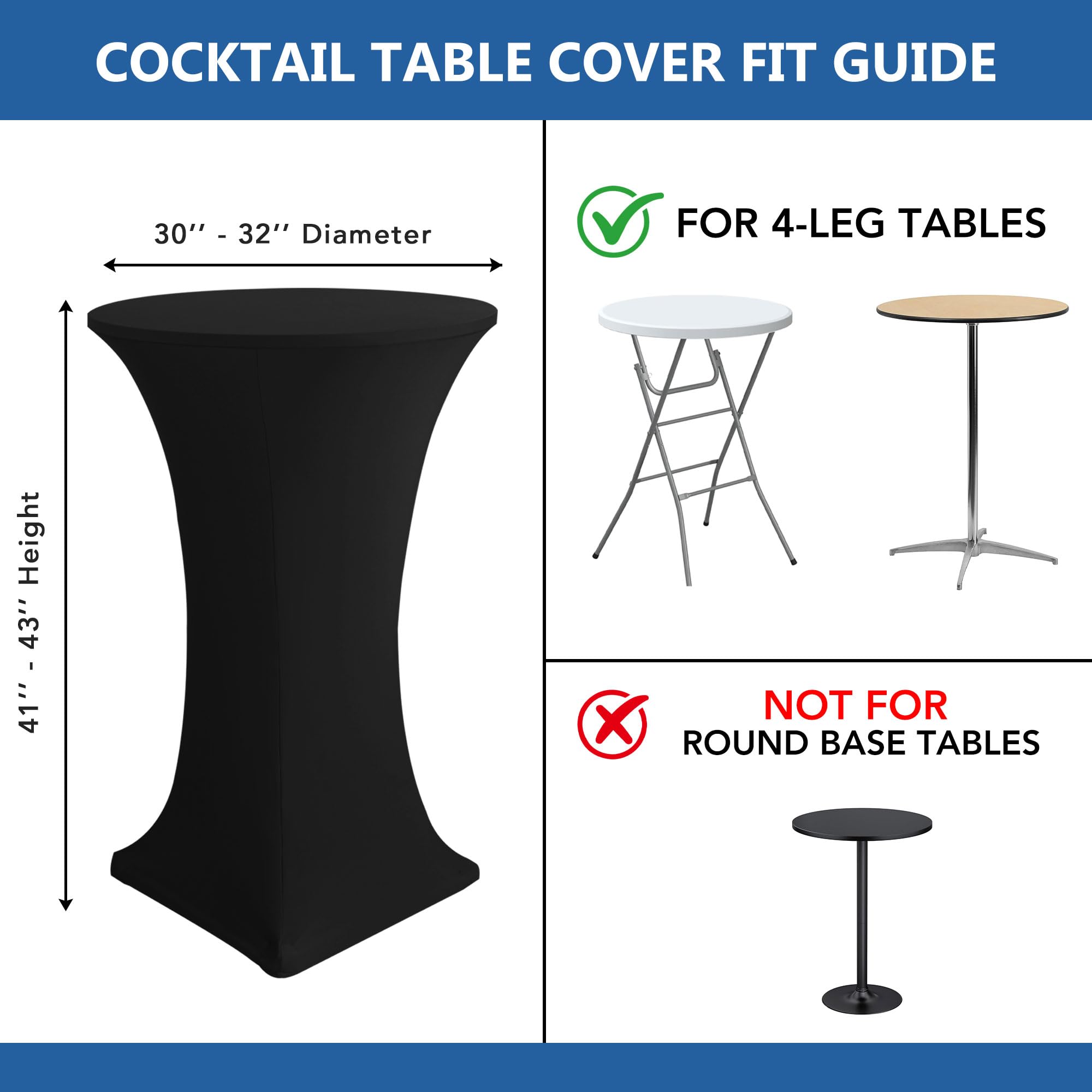 Enjoyidea comparaison taille montrant ajustement pour tables 30–32 pouces