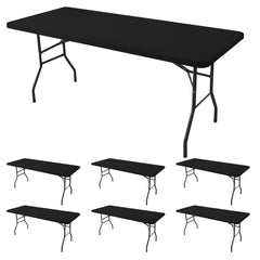 Enjoyidea housse de table noire vue frontale, fini net et professionnel