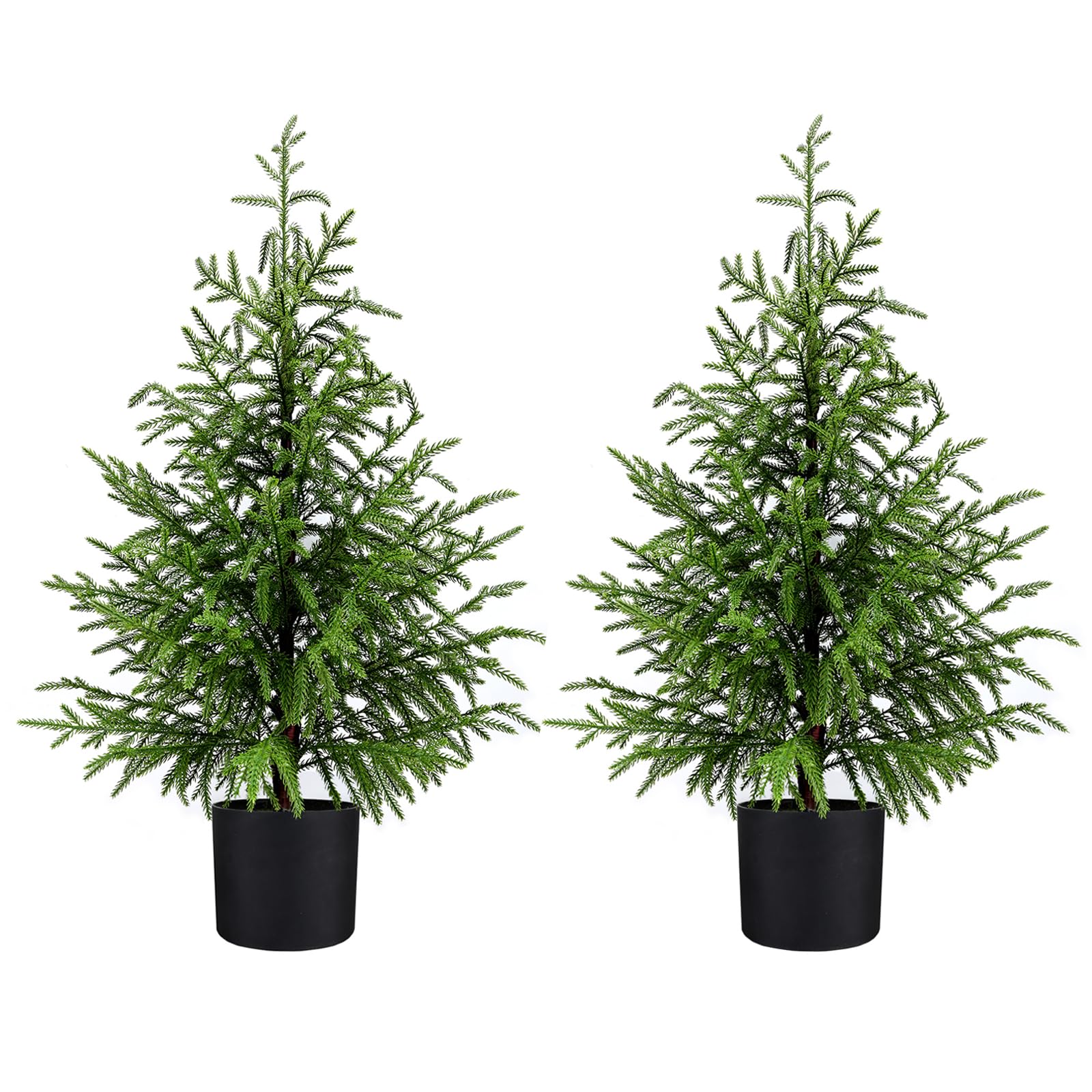 ENVEN sapin 4ft face avec pot montrant stabilité et élégance