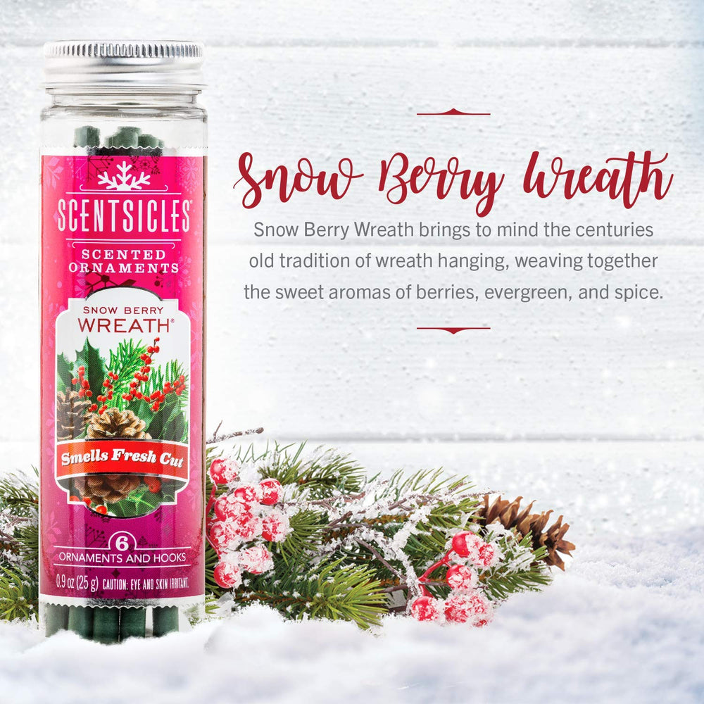 Enviroscent Scentsicles suspendus dans une couronne pour ambiance festive