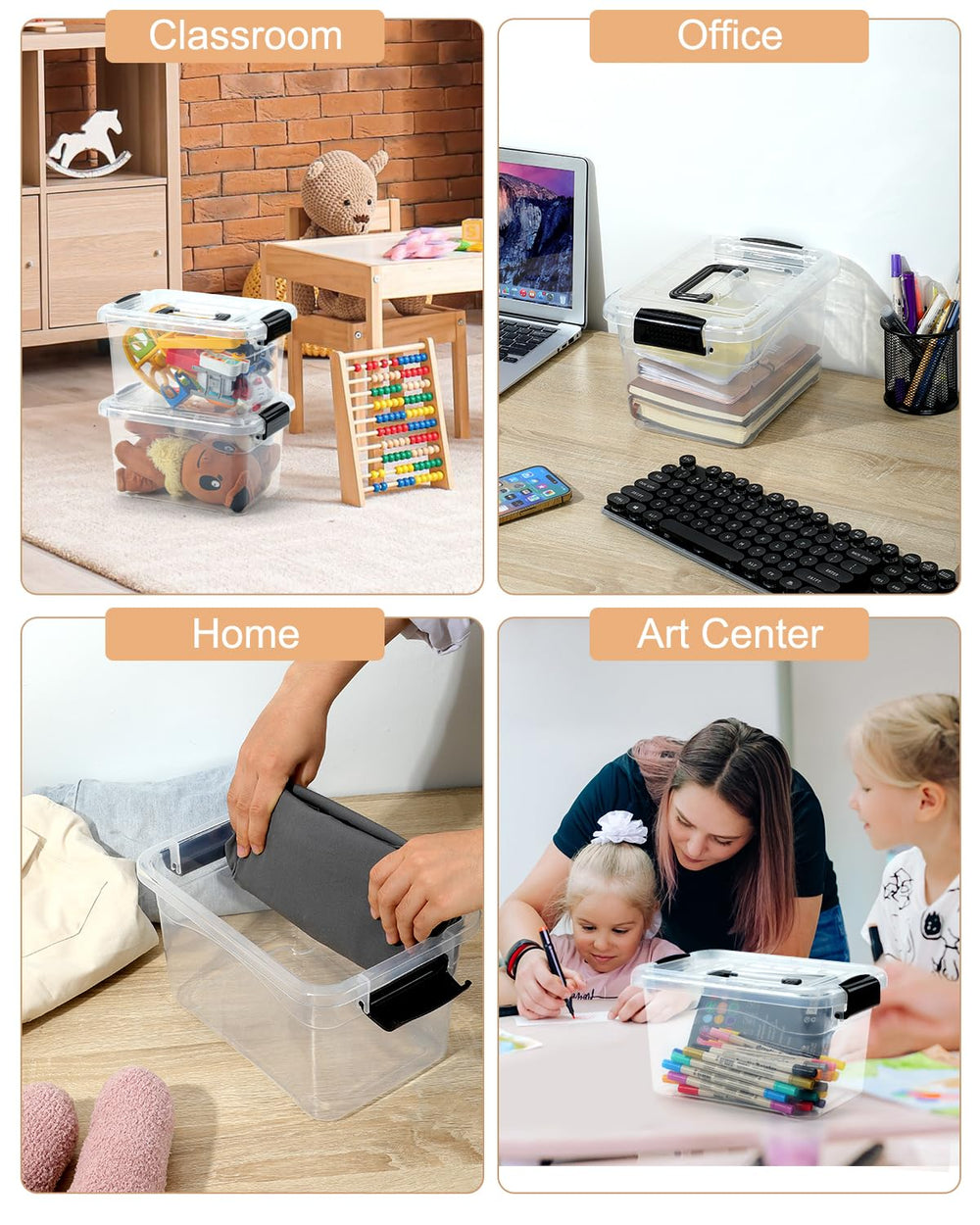 EOENVIVS main tenant une boîte montrant dimensions pratiques et échelle