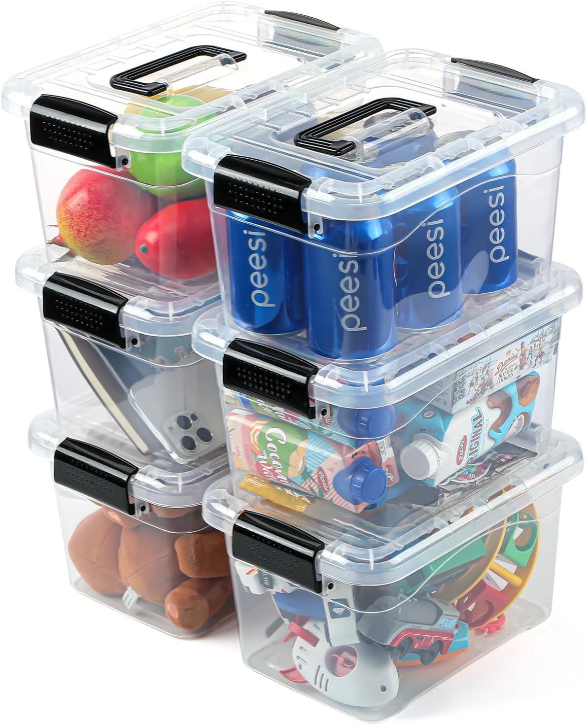 EOENVIVS vue avant du pack de 6 boîtes montrant rangement compact