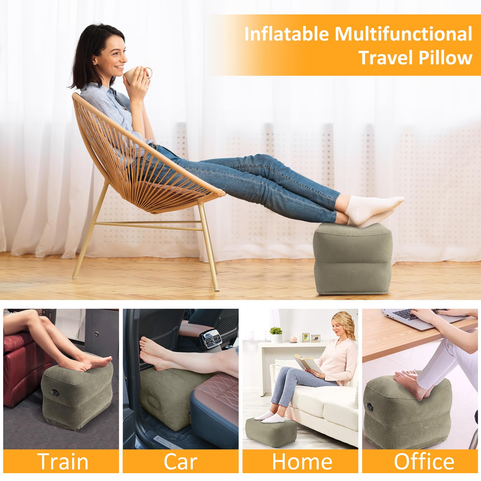 Eooqi usage au bureau pour surélever les jambes et réduire la fatigue