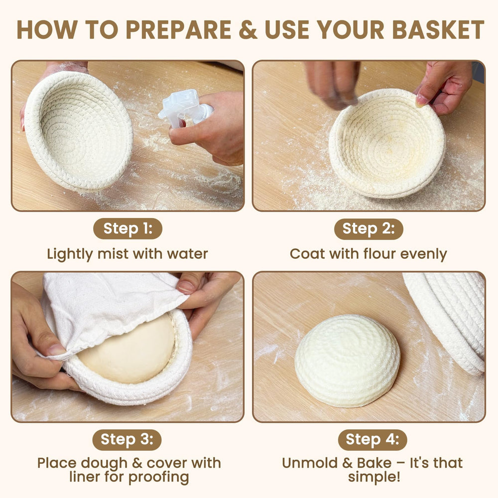 Mini banneton Eosify contenant pâte en fermentation, optimise la croûte croustillante