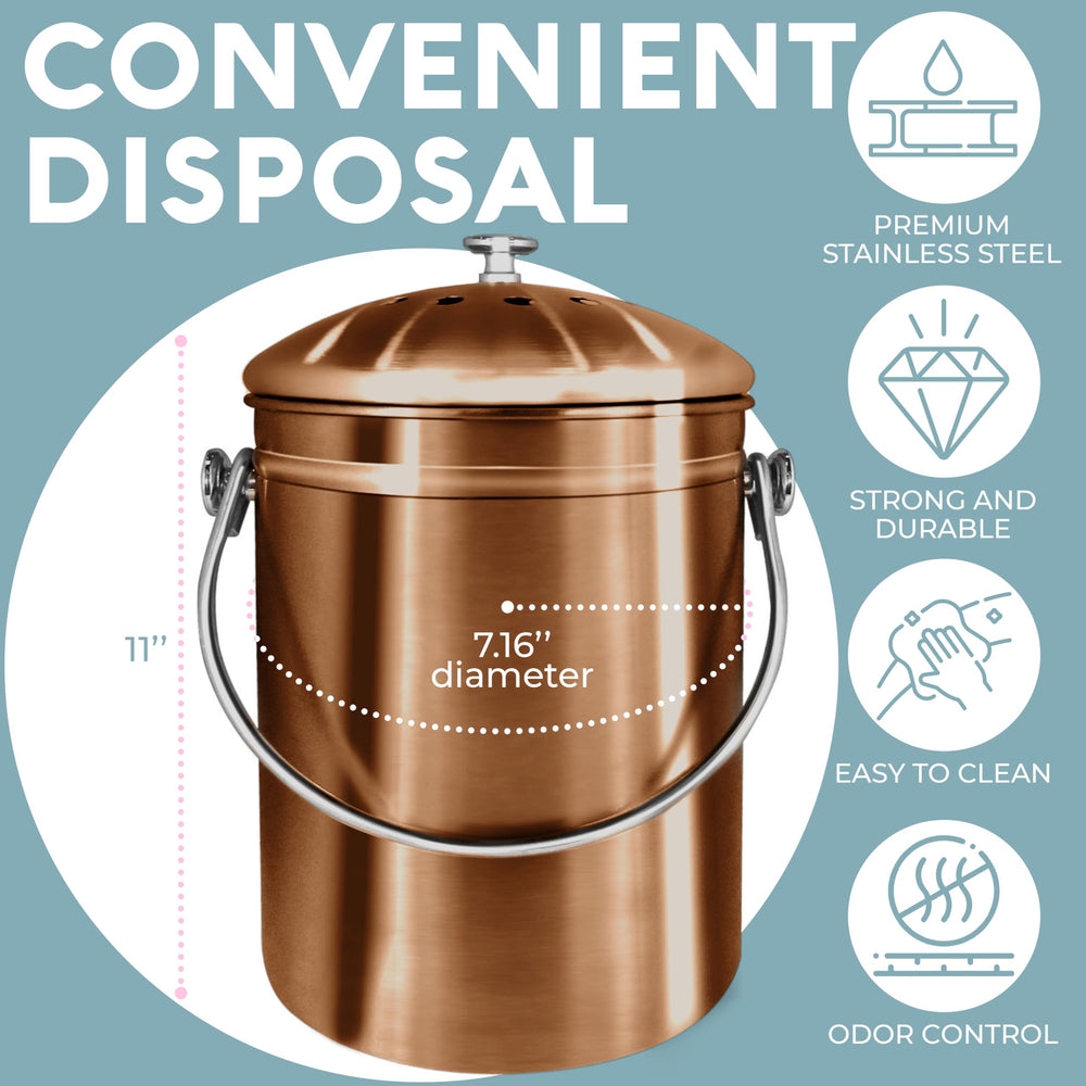 Epica bac compost en usage sur plan de travail, facilite le tri quotidien