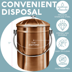 Epica bac compost en usage sur plan de travail, facilite le tri quotidien