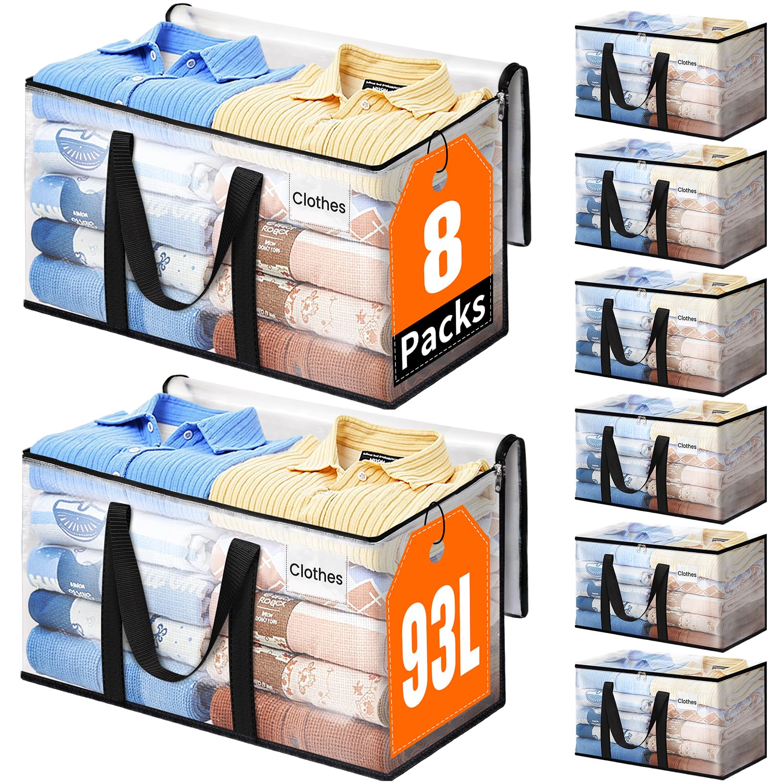 EpicTotes vue avant du sac XL montrant volume et fermeture, facilite le transport