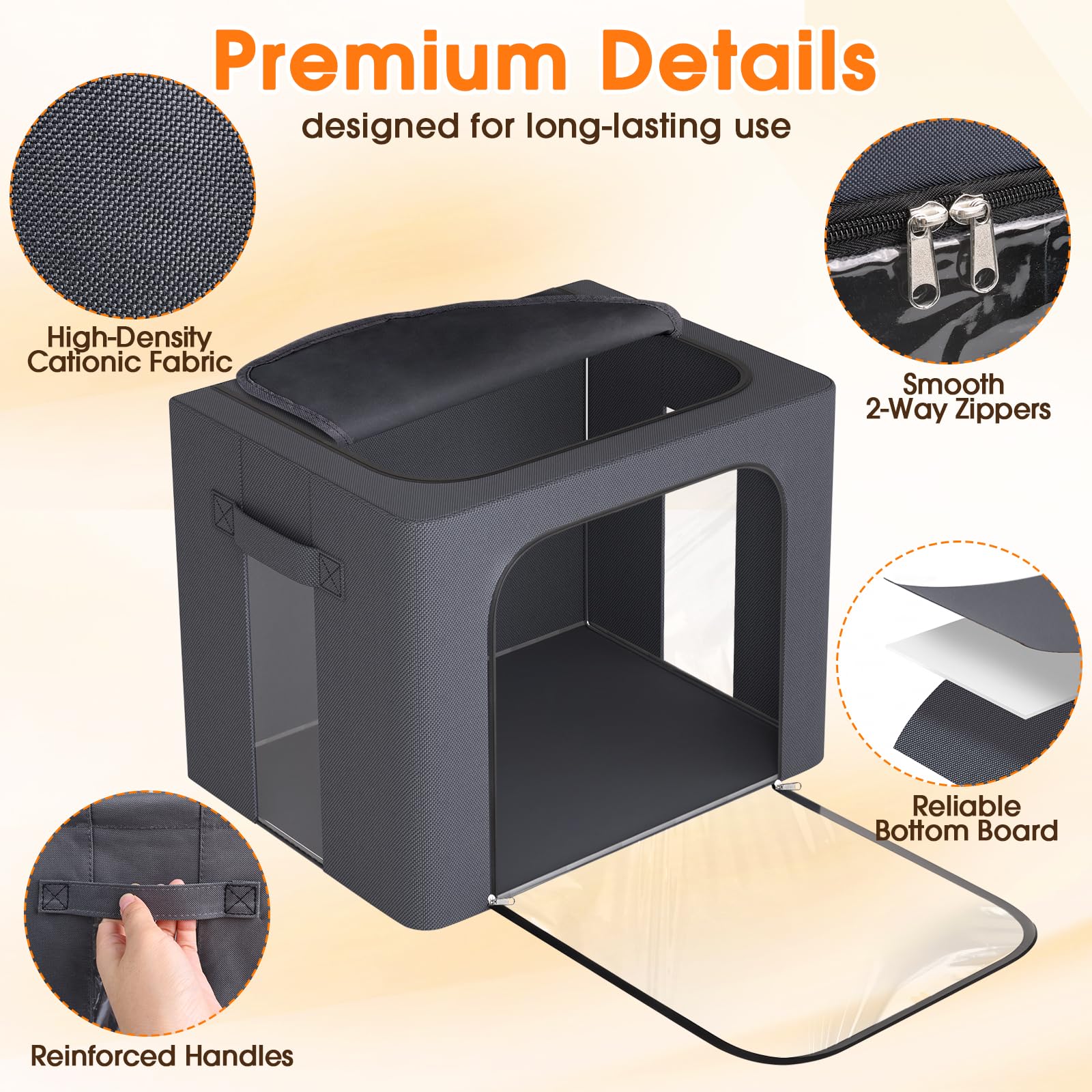 EpicTotes boîte pliée sous le lit pour stockage compact