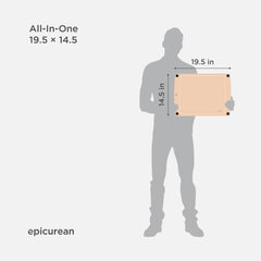 Epicurean face plate offrant plus d'espace pour découpe et préparation