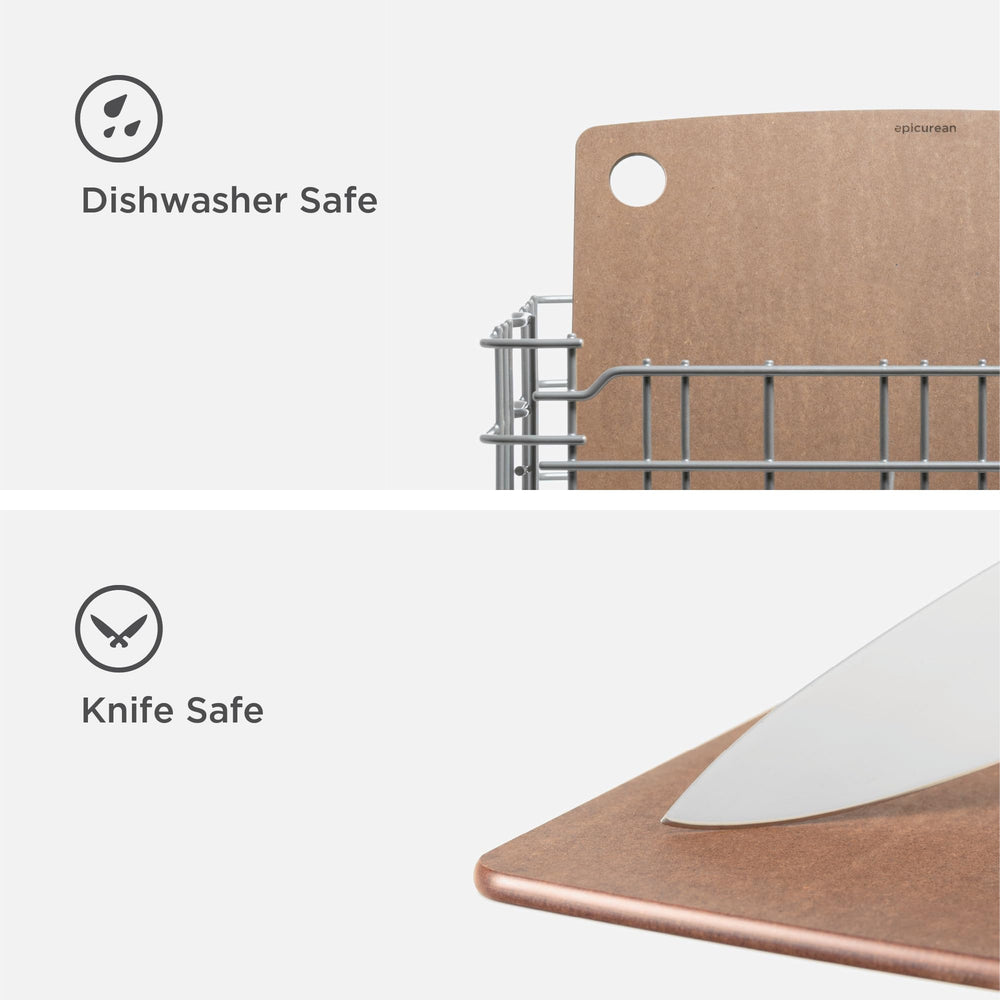 Epicurean planche gros plan texture Nutmeg démontrant durabilité et apparence patinée