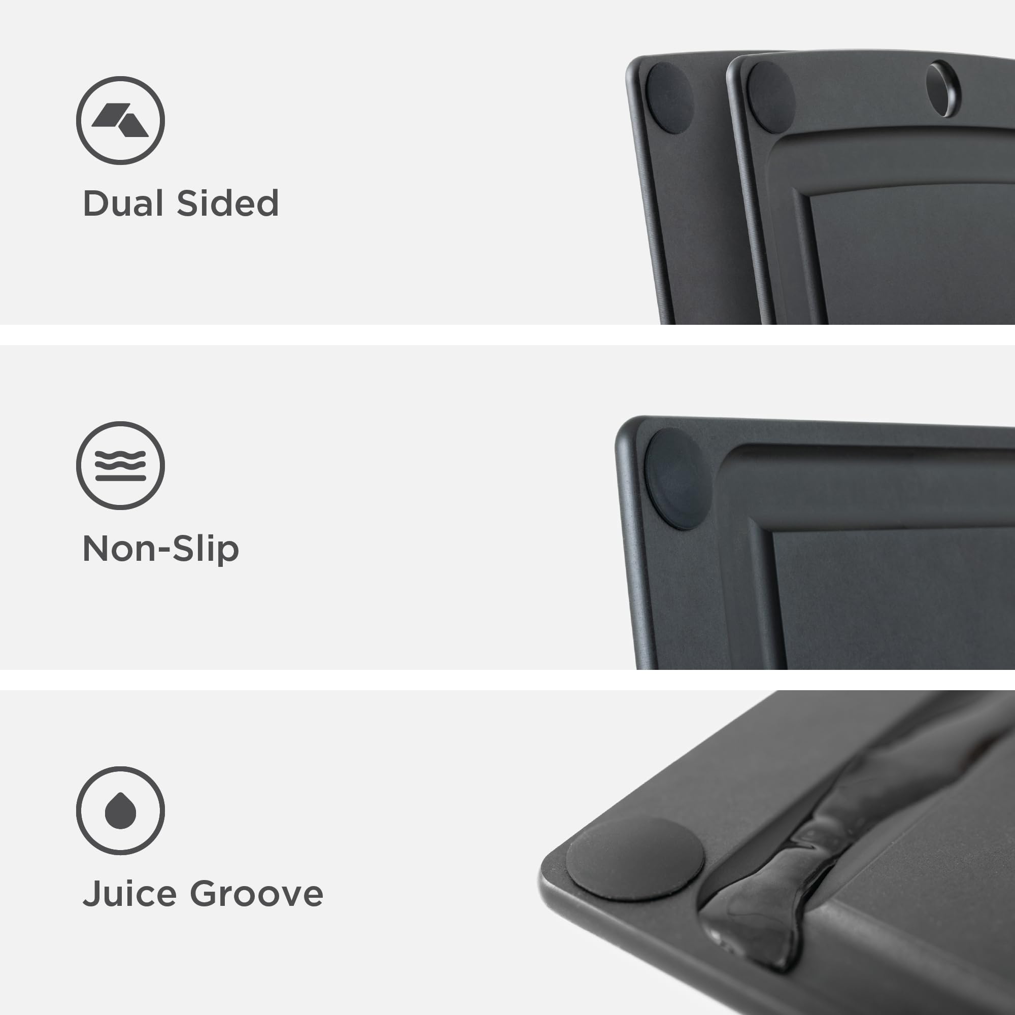 Epicurean planche Slate matière Richlite gros plan durable et non poreuse