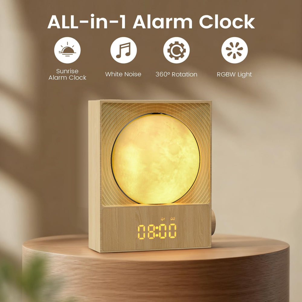 Epochleno lampe lune rotative 360° créant une ambiance chaleureuse
