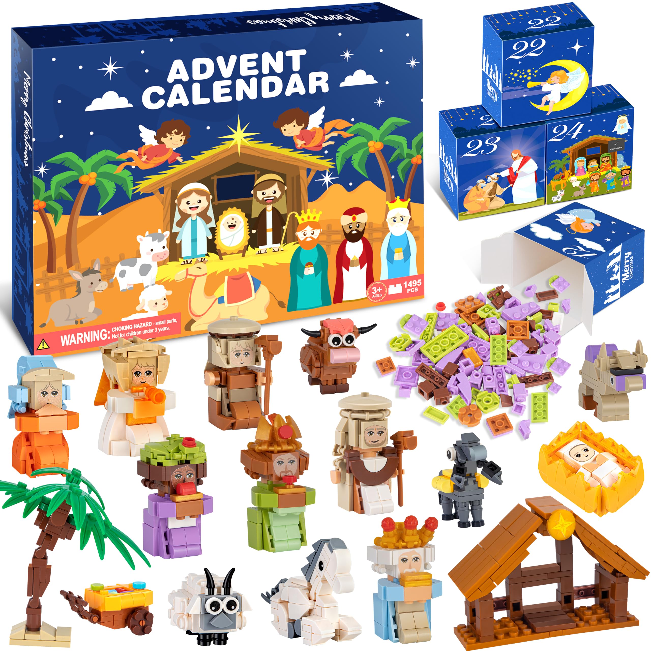 EPUMP boîte ouverte du calendrier montrant 24 compartiments, stimule anticipation festive