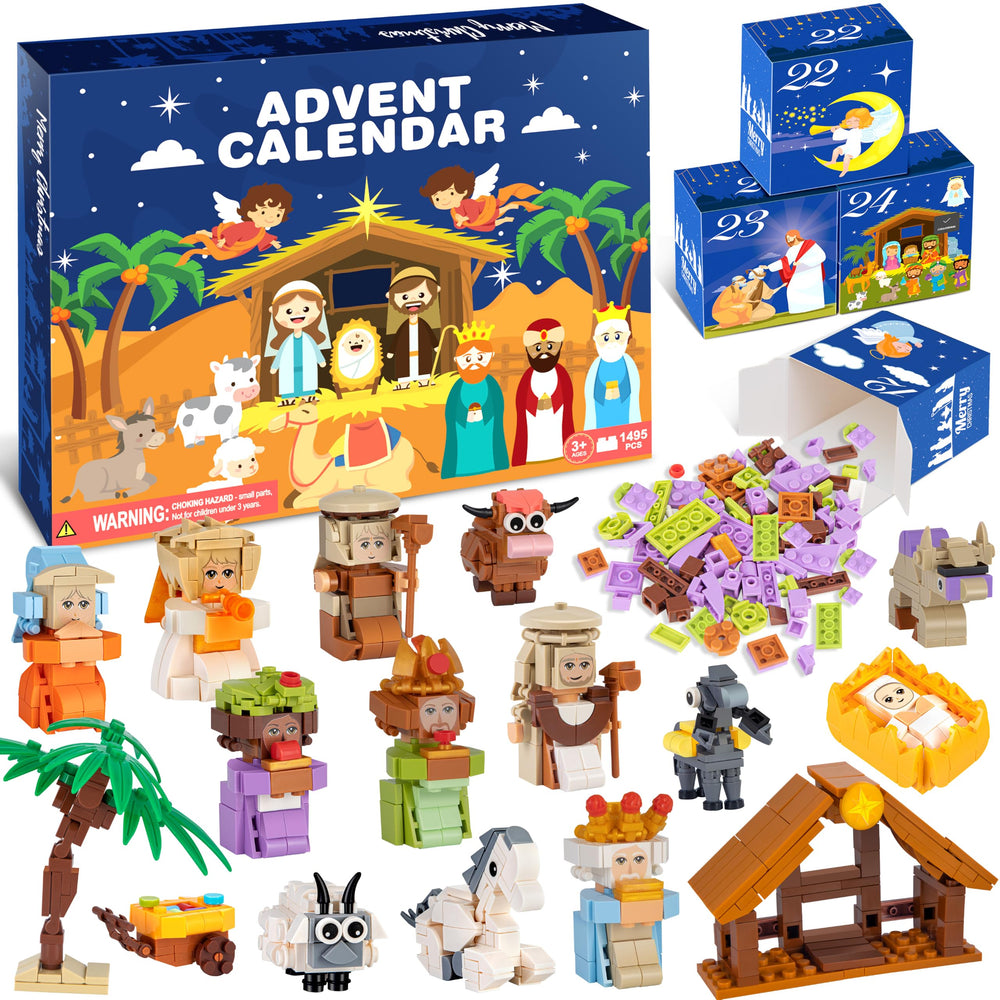 EPUMP boîte ouverte du calendrier montrant 24 compartiments, stimule anticipation festive