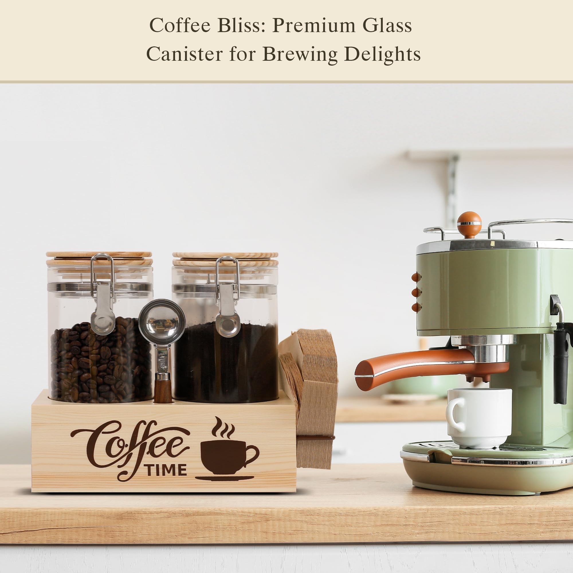 EQEY bocaux remplis de grains de café conservant arômes