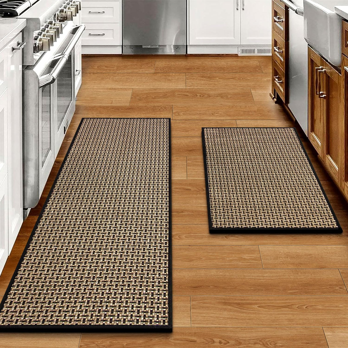 eqivei tapis devant évier noir protège le sol et absorbe les éclaboussures