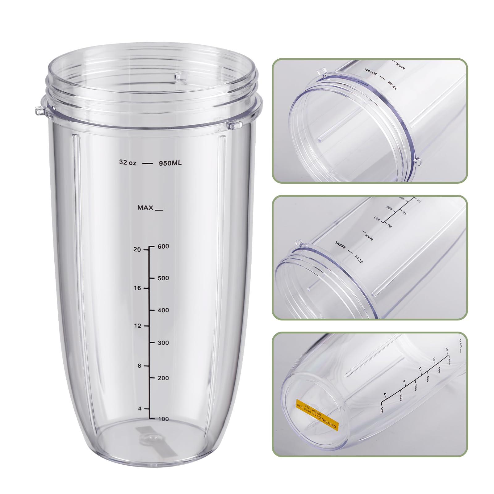 Equust gobelet à l'échelle d'une main illustrant le volume de 32 oz